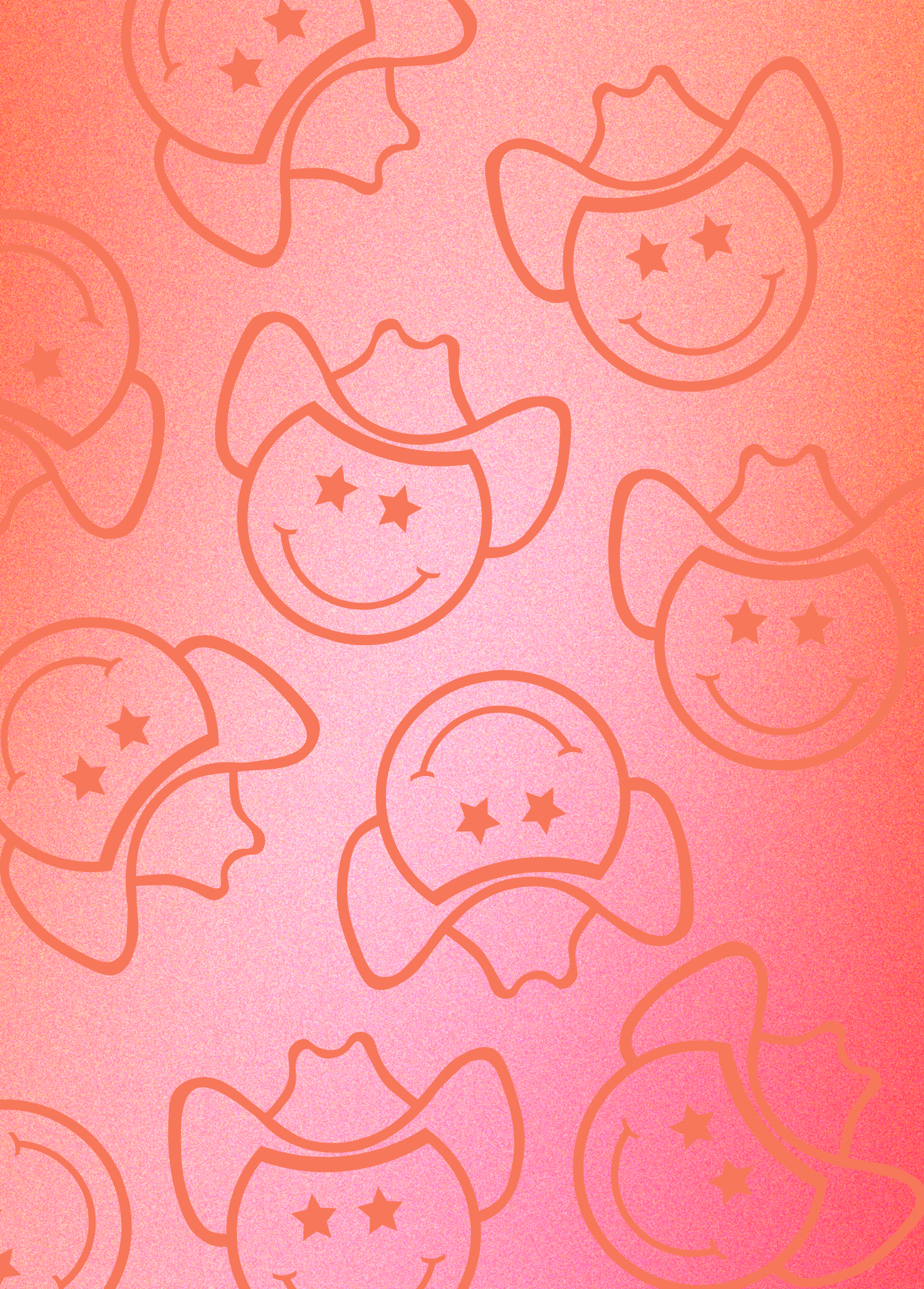 Cowboy Gradient Smileys | Bachelorette Card