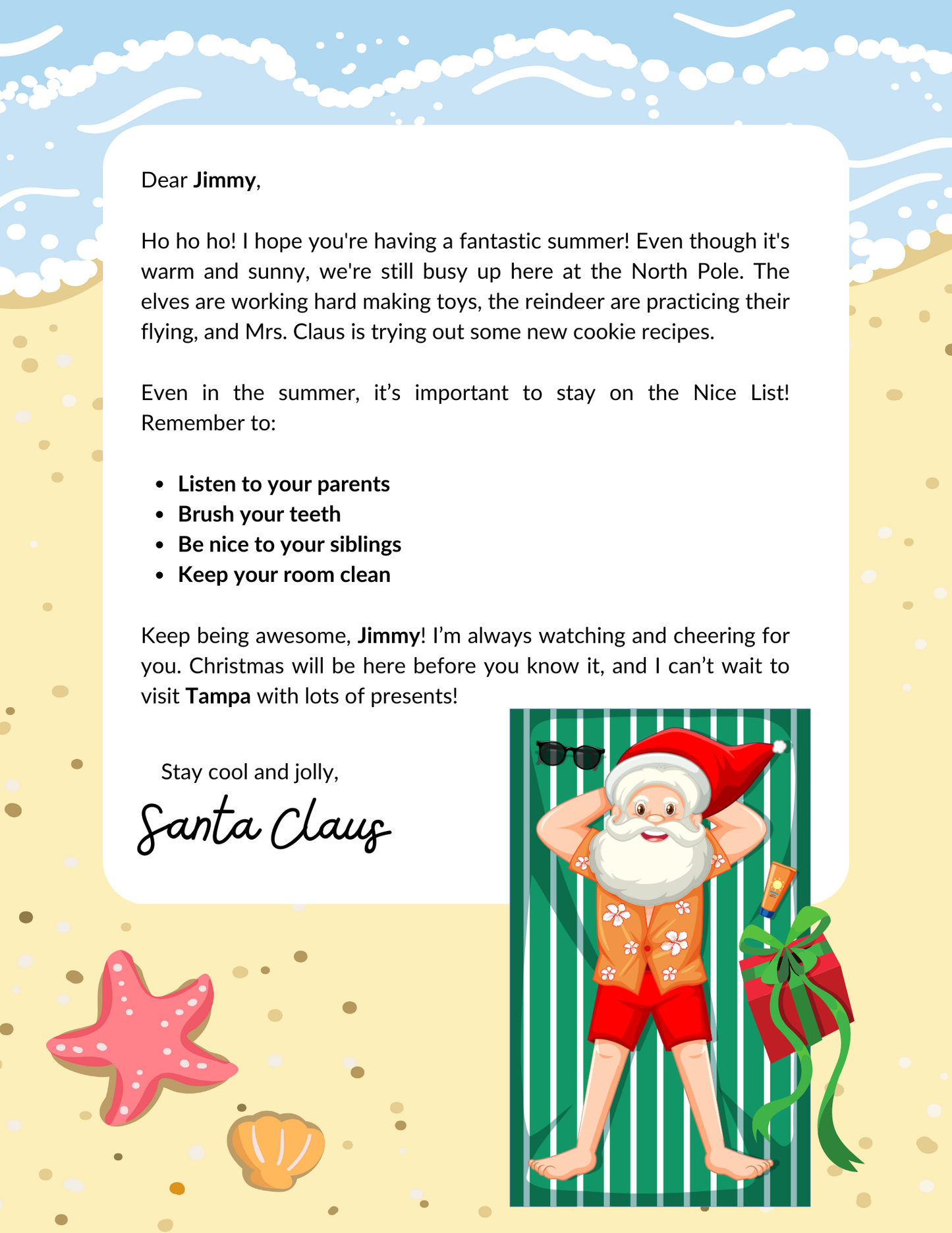 Summer Check-In from Santa | Letters from Santa