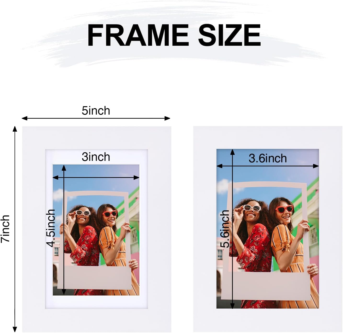 Durable Picture Frames 4x6, 5x7, 8x10, 11x14 | White Frame with Mat | 1 Pack