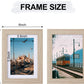 Durable Picture Frames 4x6, 5x7, 8x10, 11x14 | Oak Frame with Mat | 1 Pack