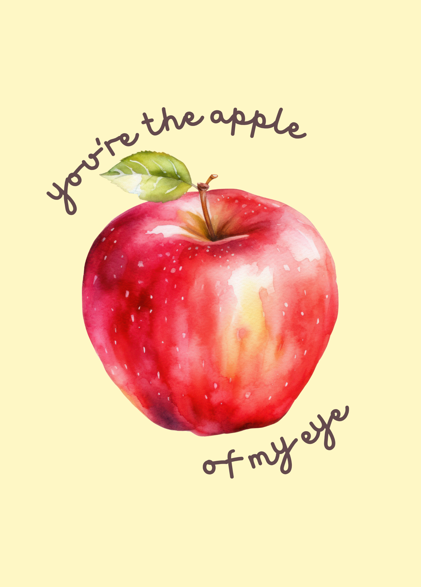 You're the Apple of My Eye | Valentine's Day Card