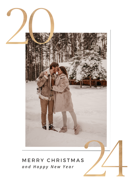 Merry Christmas and Happy New Year Photo Card | Christmas Card