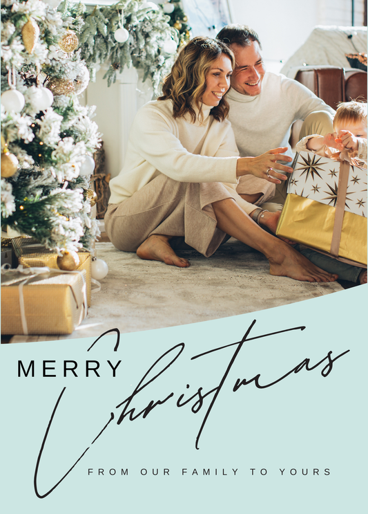 Merry Christmas from our Family to Yours Photo Card | Christmas Card