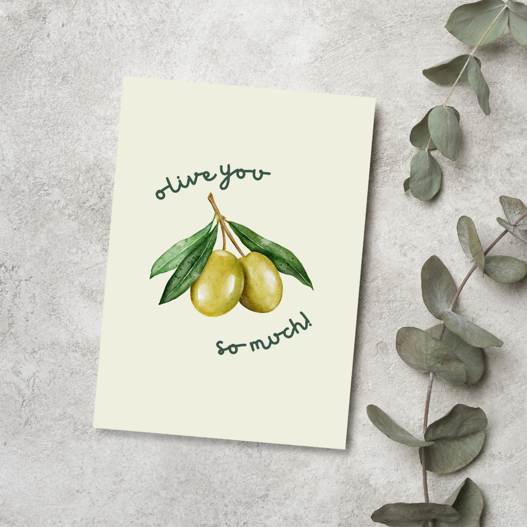 Olive You So Much! | Valentine's Day Card