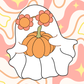 Groovy Pumpkin Ghost | Halloween Card