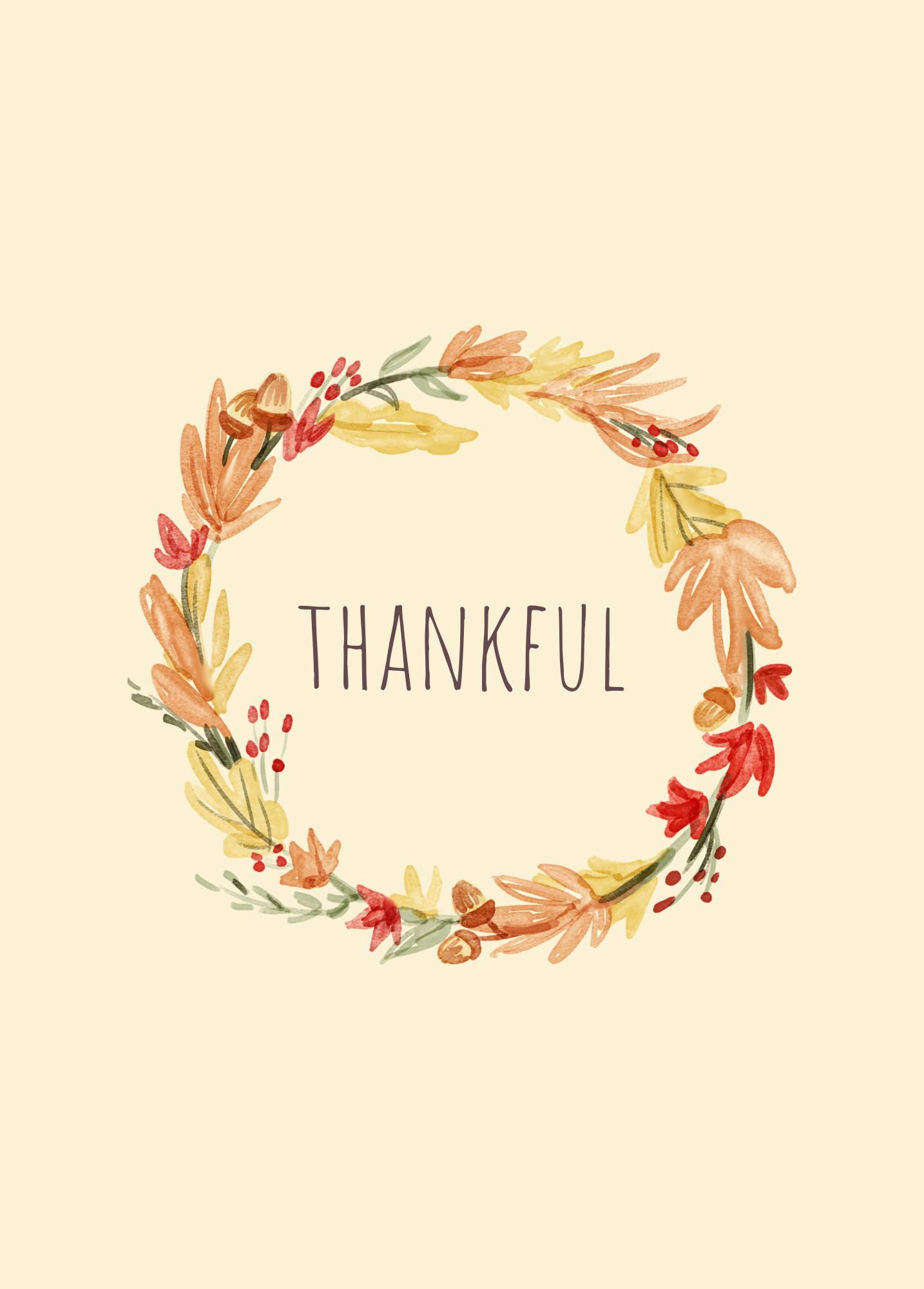 Thankful | Thanksgiving Card