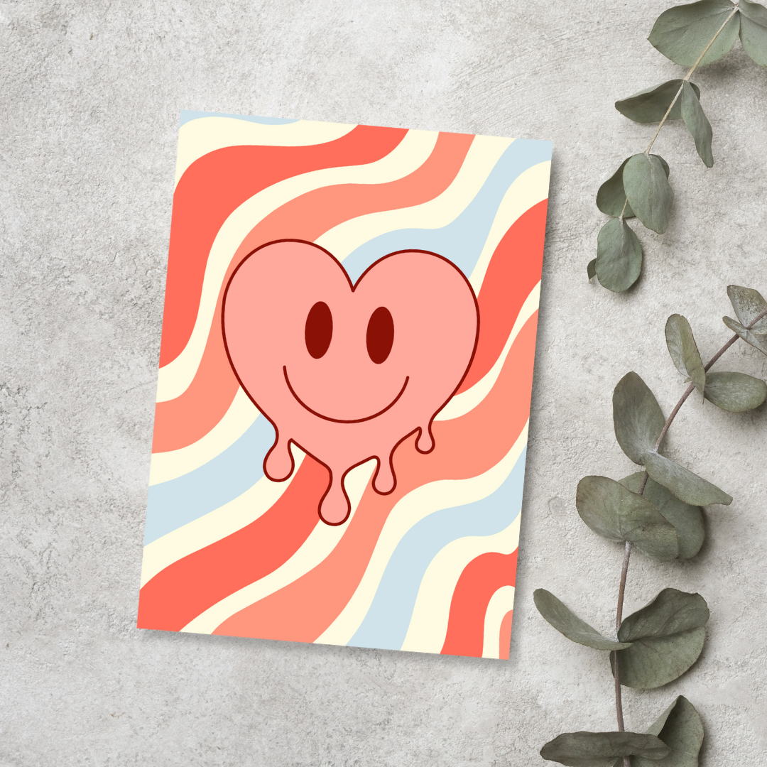 Groovy Drip Heart | Valentine's Day Card